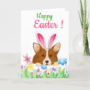 Recherche de lapin drôle vœux cartes Corgi