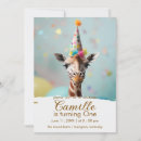 Recherche de girafe adorable invitations Pour enfants