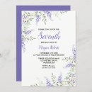 Recherche de de lavande anniversaire invitations Floral