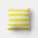 Recherche de rayures jaunes coussins Blanc
