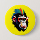 Recherche de chimpanzé drôle badges Animaux