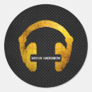 Recherche de écouteurs autocollants Disc jockey