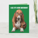 Recherche de basset hound anniversaire cartes Mignon