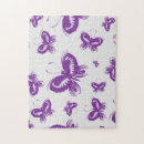 Recherche de motif papillon puzzles Violet
