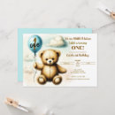 Recherche de bear anniversaire invitations Garçon