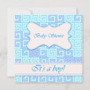 Recherche de motif grec invitations Bleu