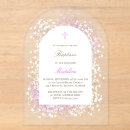 Recherche de lilas baptême invitations Aquarelle