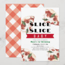 Recherche de tranche pizza invitations Rouge