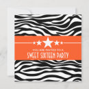 Recherche de zebra print invitations 16 ans