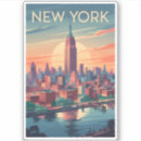 Recherche de vintage new york autocollants Voyage vintage rétro