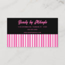 Recherche de rayures roses et blanches cartes visite Styliste