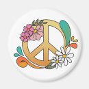 Recherche de fleurs hippies magnets Paix