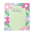 Recherche de fleurs roses blocsnotes Teacher