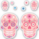 Suche nach sugar skull aufkleber Rosa