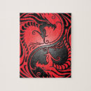 Recherche de dragon rouge puzzles Chinois