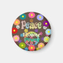 Recherche de fleurs hippies magnets Paix