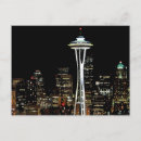 Recherche de seattle la nuit cartes postales Skyline