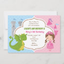Recherche de dragon anniversaire invitations Princesse