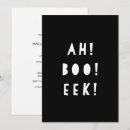 Recherche de boo halloween invitations Noir