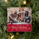 Recherche de flocon neige rouge ornements Photo de famille