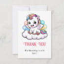 Recherche de licorne rose vœux cartes Baby shower unicorne