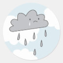 Recherche de nuage kawaii autocollants Pluie