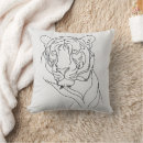 Recherche de tête de tigre coussins Chat