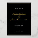 Recherche de simple classy mariage invitations Noir
