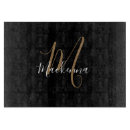 Recherche de noir or planches à découper Monogrammé