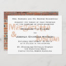 Recherche de brique rouge invitations Vintage