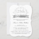 Recherche de 25 mariage anniversaire invitations Élégant