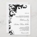 Recherche de damassé noire invitations Élégant