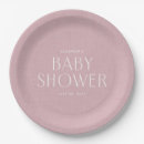 Recherche de baby shower rose assiettes Simple