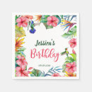 Recherche de floral tropical serviettes Fête d'anniversaire