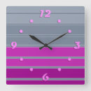 Recherche de rayures violettes horloges Rayé