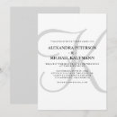 Recherche de avec monogramme invitations Noir et blanc