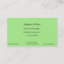 Recherche de couleur vert cartes visite Professionnel