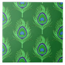 Recherche de paon vert carreaux Plumes de paon