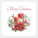 Recherche de poinsettia rouge autocollants Noël