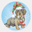 Recherche de noël teckel autocollants Doxie