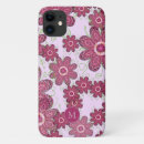 Recherche de pourpre de fleur iphone coques Monogramme