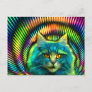 Suche nach psychedelische katze postkarten Abstrakt