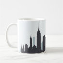 Recherche de silhouette skyline tasses New york