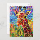 Recherche de peinture girafe cartes postales Faune