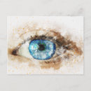 Recherche de oeil bleu cartes postales Aquarelle