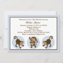 Recherche de singe mod invitations Garçon