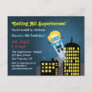 Recherche de super héros invitations Coloré