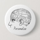 Recherche de psychologie badges Cerveau