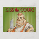 Recherche de cuisinière cartes postales Embrasser le cuisinier
