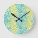 Recherche de bleu clair et jaune horloges Fleur